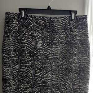 'Rafaella Petite' Pencil Skirt with pockets Size 10P Black/Cream NWOT
